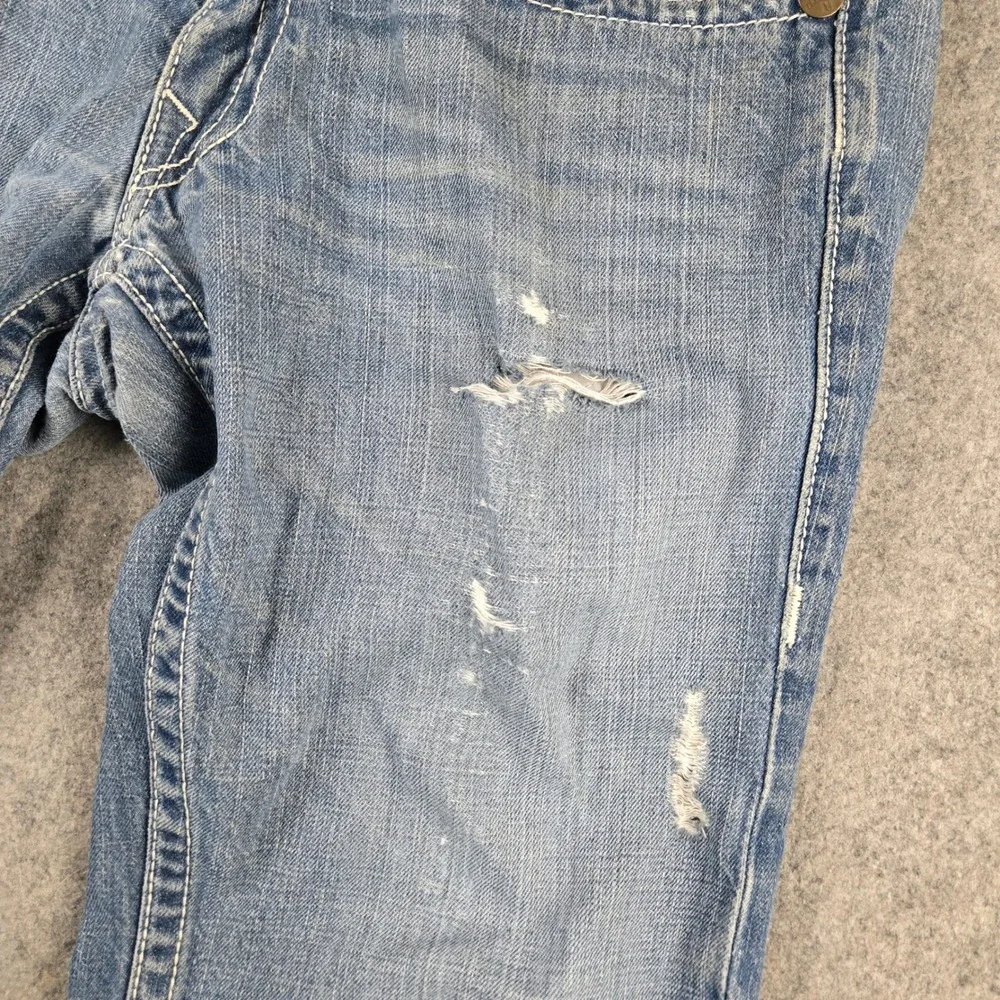 True Religion Billy Jeans Mens 36 Blue Distressed Bootcut Y2K Streetwear Skater
